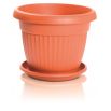 Doniczka zewnętrzna Terra śr. 25 cm + podstawka - terakota