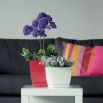 Doniczka kwadratowa + podstawka Coubi - 24 cm - biała