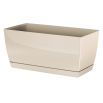 Doniczka podłużna + podstawka Coubi - Ziołówka - 24 x 12 cm - kremowa