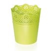 Osłonka z koronkowym wykończeniem, ażurowa Lace - 16 cm - limonka