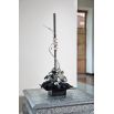 Ikebana kwadratowa do kompozycji - 19 cm - czarna
