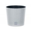 Doniczka okrągła + wkład Rato round - 20 cm - biała
