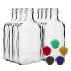 Zestaw butelek na nalewkę z zakrętkami - piersiówka - 100 ml - 8 szt.