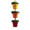 Zestaw trzech doniczek wiszących - Rainbow Planter - kolory tęczy