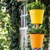 Zestaw trzech doniczek wiszących - Rainbow Planter - kolory tęczy