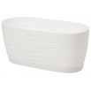 Doniczka podłużna + podstawka Sahara petit - 27 x 13 cm - biała