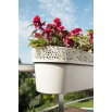 Skrzynka balkonowa z koronkowym wykończeniem, ażurowa Rosa - 50 cm - miętowa