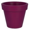 Kosz metalowy potrójny + zestaw 3 osłonek okrągłych Ibiza - 18 cm - jagodowy