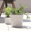 Doniczka okrągła Boardee Basic - 14,4 cm - biały