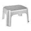 Taboret plastikowy - jasnosrebrny
