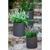 Doniczka okrągła średnia - śr. 36 cm - Cylinder Planter - antracyt