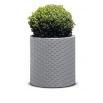 Doniczka okrągła średnia - śr. 36 cm - Cylinder Planter - srebrnoszara