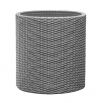 Doniczka okrągła średnia - śr. 36 cm - Cylinder Planter - srebrnoszara