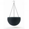 Doniczka wisząca - śr. 35 cm - rattanowa - antracyt