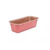Foremka papierowa do pieczenia Plumpy - prostokątna - 15,8 x 5,5 x 5,2 cm - czerwona w kropki - 20 szt.