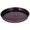 Osłonka drewnopodobna okrągła Elba + podstawka - 22 cm - brązowa