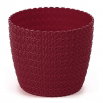Osłonka okrągła Magnolia Jersey - 14 cm - bordowa