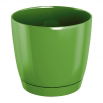 Doniczka okrągła + podstawka Coubi - 10 cm - oliwka