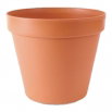 Doniczka prosta Glinka śr. 26 cm + podstawka - terakota