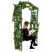 Pergola ogrodowa na pnącza z ławką - 110 x 50 x 206 cm