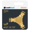Łącznik mosiężny, trójnik BRASS - 1/2" - 3/4" - CELLFAST