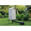 Wędzarnia ogrodowa drewniana - dwukomorowa - 50 x 50 x 140 cm - surowa - ZESTAW