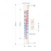 Termometr zewnętrzny biały z transparentną skalą - 230 x 26 mm