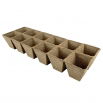 Doniczki torfowe kwadratowe 6x6 cm - 12 sztuk