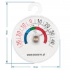 Termometr do lodówek i zamrażarek - okrągły wskazówkowy (-35°C do +45°C) - z zawieszką