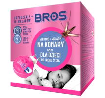 Elektro na komary do pomieszczeń z dziećmi + 10 wkładów - Bros