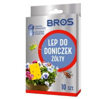 Lep do doniczek żółty - wabi i wyłapuje szkodniki roślin, np. ziemiórki - Bros - 10 szt.