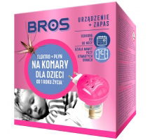 Elektro na komary do pomieszczeń z dziećmi + płyn - Bros