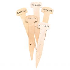 Etykiety drewniane do podpisywania roślin - ekologiczne - 5 szt.
