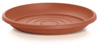 Doniczka zewnętrzna Terra śr. 15 cm + podstawka - terakota