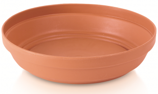 Doniczka prosta Glinka śr. 19 cm + podstawka - terakota