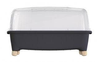 Domowy ogród z drewnianym akcentem z pokrywą - Szklarenka domowa Respana Planter - 77 cm - antracyt