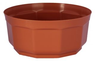 Doniczka misa ośmiokątna - 25 cm - terakota