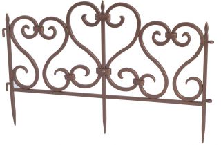 Płotek ogrodowy ozdobny, wys. 30 cm - 2,45 m - miedź