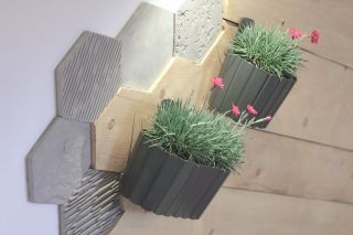 Doniczka naścienna Boardee Wall - 27,4 cm - kamienny szary