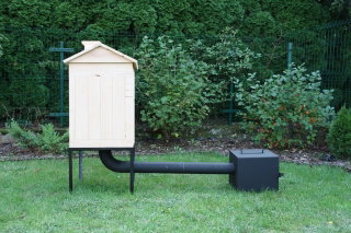 Wędzarnia ogrodowa z olchy - 50 x 50 x 70 cm - surowa