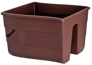 Donica balustradowa Wave - 30 cm - brązowa
