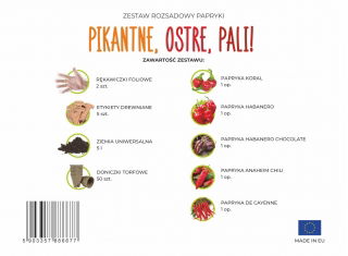 Zestaw rozsadowy papryki 'Pikantne, ostre, pali!' - zrób sadzonki z nasion - Box XL