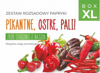Zestaw rozsadowy papryki 'Pikantne, ostre, pali!' - zrób sadzonki z nasion - Box XL