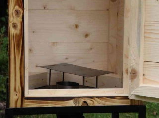 Wędzarnia ogrodowa drewniana Plus - 50 x 50 x 100 cm - opalana - bez paleniska - ZESTAW