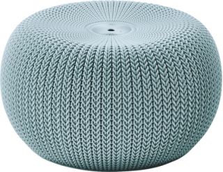 Pufa KNIT - idealna do ogrodu i na taras - niebieska