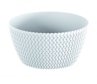 Doniczka misa okrągła Splofy - 23,6 cm - biały