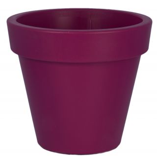 Kosz metalowy potrójny + zestaw 3 osłonek okrągłych Ibiza - 18 cm - jagodowy