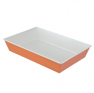 Blacha do pieczenia z warstwą nieprzywierającą - pomarańczowa - 36 x 24,5 cm - doskonała do pieczenia ciast