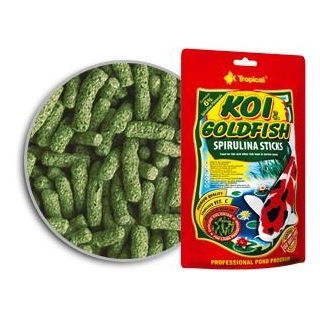 Pływający pokarm ze spiruliną dla ryb ogrodowych i stawowych takich jak karpie koi, złote rybki i inne karpiowate - 120g
