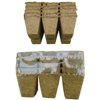 Doniczki torfowe kwadratowe 6x6 cm - 36 sztuk